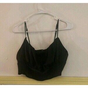 Rue21 Gently Used Black Bralette Size XL Elastic Back
